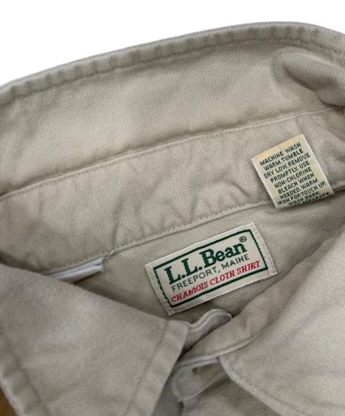 L.L.Bean（エルエルビーン）L.L.Bean (エルエルビーン) 80‘sエルボーパッチシャツ ベージュ サイズ:18の古着・服飾アイテム