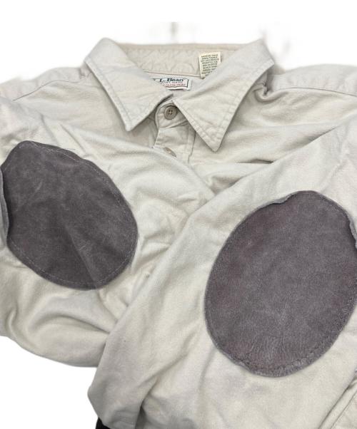 L.L.Bean（エルエルビーン）L.L.Bean (エルエルビーン) 80‘sエルボーパッチシャツ ベージュ サイズ:18の古着・服飾アイテム