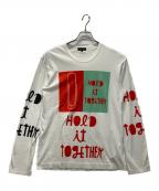 COMME des GARCONS HOMME PLUSコムデギャルソンオムプリュス）の古着「プリントロングスリーブカットソー」｜ホワイト