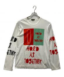 COMME des GARCONS HOMME PLUS（コムデギャルソンオムプリュス）の古着「プリントロングスリーブカットソー」｜ホワイト