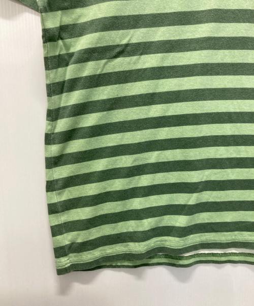 SUPREME（シュプリーム）SUPREME (シュプリーム) Reverse Stripe S/S Top/ボーダーTシャツ 黄緑 サイズ:Mの古着・服飾アイテム