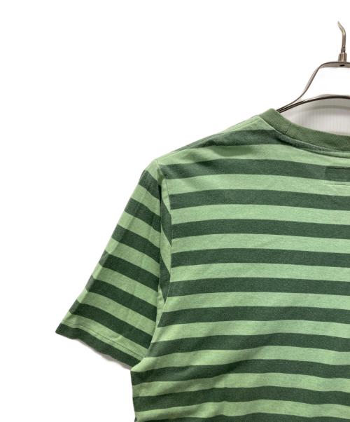 SUPREME（シュプリーム）SUPREME (シュプリーム) Reverse Stripe S/S Top/ボーダーTシャツ 黄緑 サイズ:Mの古着・服飾アイテム