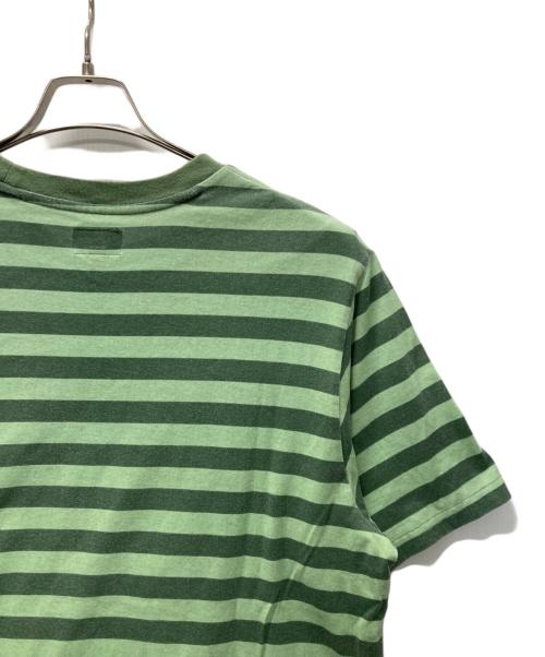 SUPREME（シュプリーム）SUPREME (シュプリーム) Reverse Stripe S/S Top/ボーダーTシャツ 黄緑 サイズ:Mの古着・服飾アイテム