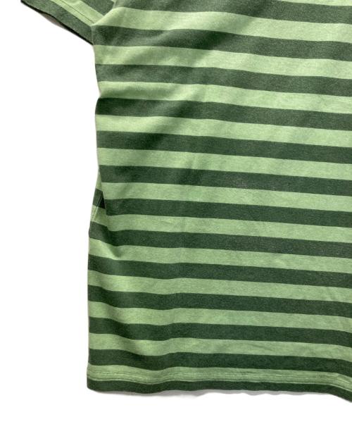 SUPREME（シュプリーム）SUPREME (シュプリーム) Reverse Stripe S/S Top/ボーダーTシャツ 黄緑 サイズ:Mの古着・服飾アイテム
