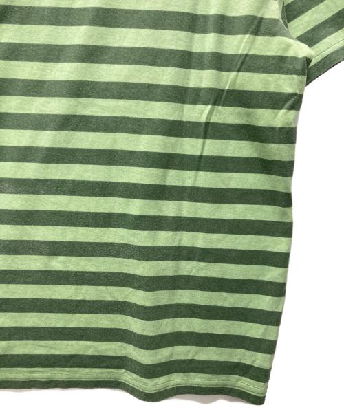 SUPREME（シュプリーム）SUPREME (シュプリーム) Reverse Stripe S/S Top/ボーダーTシャツ 黄緑 サイズ:Mの古着・服飾アイテム