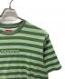 中古・古着 SUPREME (シュプリーム) Reverse Stripe S/S Top/ボーダーTシャツ 黄緑 サイズ:M：6000円