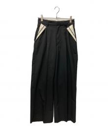 MAISON SPECIAL（メゾンスペシャル）の古着「Center Crease Straight Pants」｜ブラック
