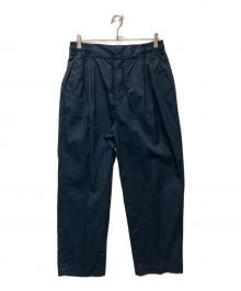 WHITE MOUNTAINEERING（ホワイトマウンテ二アニング）の古着「TUCKED WIDE PANTS」｜ネイビー