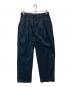 WHITE MOUNTAINEERING（ホワイトマウンテ二アニング）の古着「TUCKED WIDE PANTS」｜ネイビー