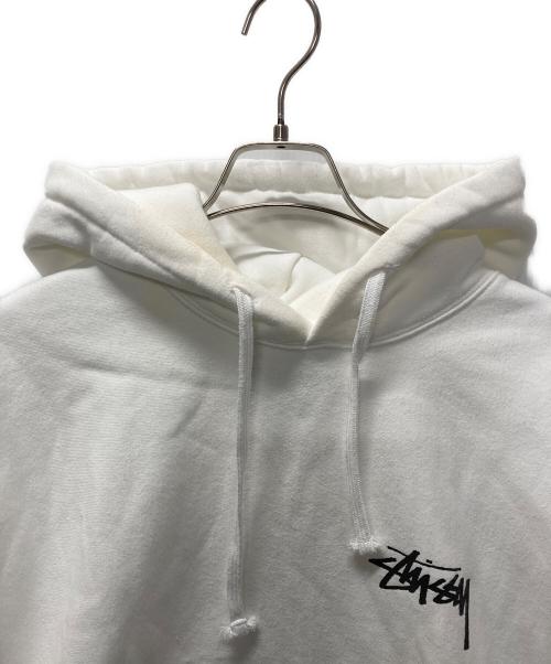 stussy（ステューシー）stussy (ステューシー) プルオーバーパーカー ホワイト サイズ:Lの古着・服飾アイテム