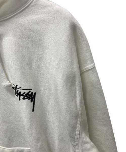 stussy（ステューシー）stussy (ステューシー) プルオーバーパーカー ホワイト サイズ:Lの古着・服飾アイテム