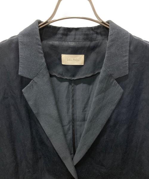 DES PRES（デ プレ）DES PRES (デ プレ) ソフトサテン ハーフスリーブジャケット ブラック サイズ:Fの古着・服飾アイテム