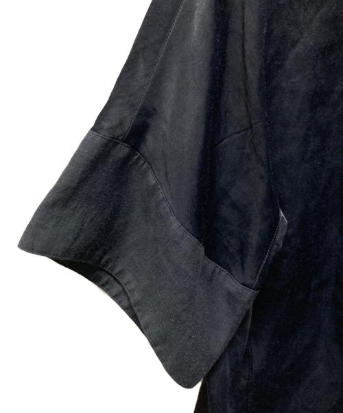 DES PRES（デ プレ）DES PRES (デ プレ) ソフトサテン ハーフスリーブジャケット ブラック サイズ:Fの古着・服飾アイテム