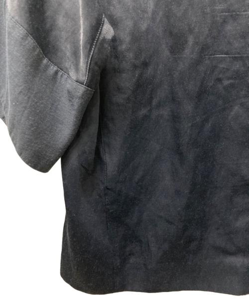 DES PRES（デ プレ）DES PRES (デ プレ) ソフトサテン ハーフスリーブジャケット ブラック サイズ:Fの古着・服飾アイテム