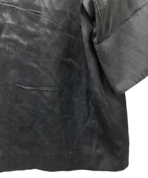 DES PRES（デ プレ）DES PRES (デ プレ) ソフトサテン ハーフスリーブジャケット ブラック サイズ:Fの古着・服飾アイテム