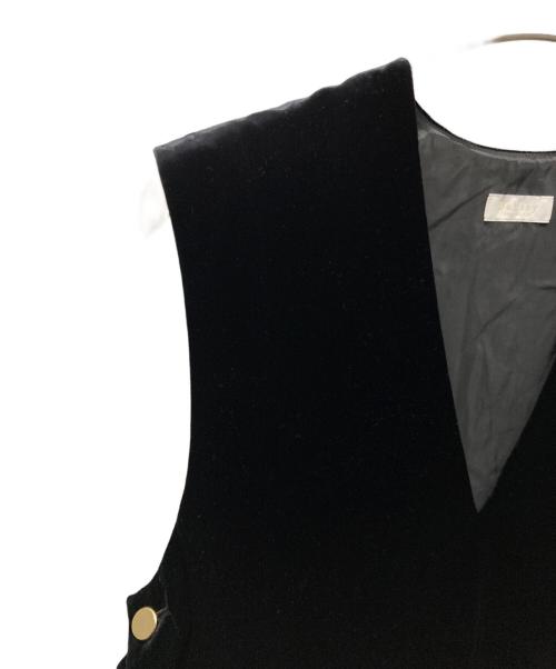 BALLSEY（ボールジィ）BALLSEY (ボールジィ) マットベロア Vネックベスト ブラック サイズ:36の古着・服飾アイテム