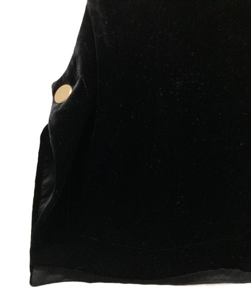 BALLSEY（ボールジィ）BALLSEY (ボールジィ) マットベロア Vネックベスト ブラック サイズ:36の古着・服飾アイテム