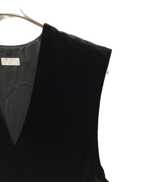 BALLSEY（ボールジィ）BALLSEY (ボールジィ) マットベロア Vネックベスト ブラック サイズ:36の古着・服飾アイテム