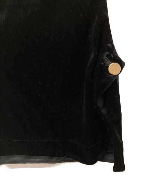 BALLSEY（ボールジィ）BALLSEY (ボールジィ) マットベロア Vネックベスト ブラック サイズ:36の古着・服飾アイテム