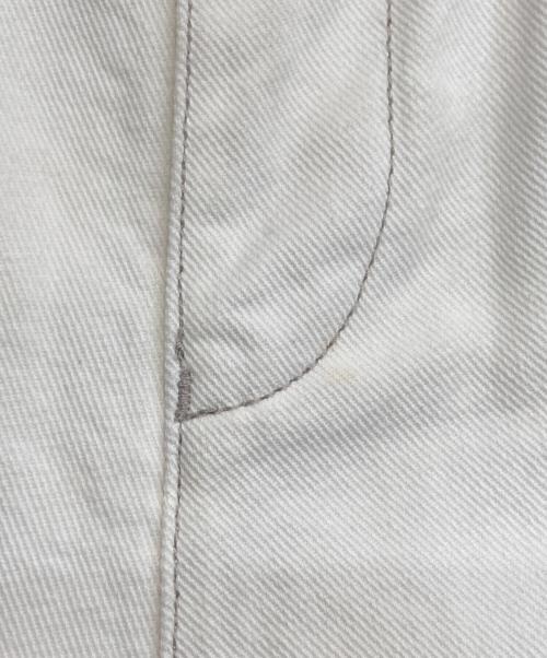 Maison Margiela（メゾンマルジェラ）Maison Margiela (メゾンマルジェラ) スラッシュディテールカットオフデニムパンツ ホワイト サイズ:36の古着・服飾アイテム