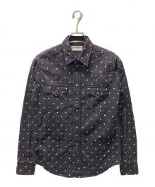 Saint Laurent Paris（サンローランパリ）の古着「ドットウエスタンシャツ」｜ネイビー