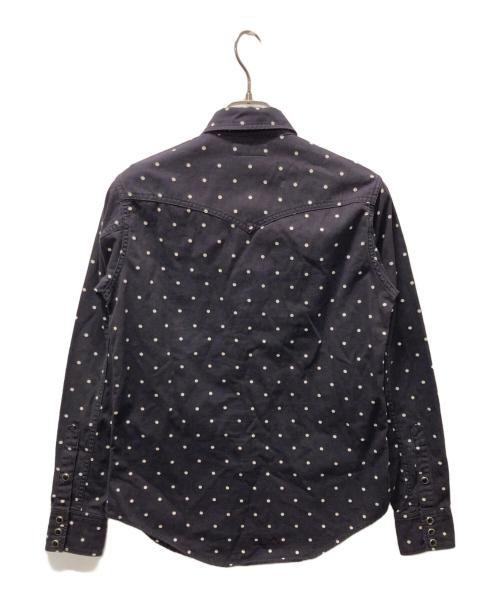 Saint Laurent Paris（サンローランパリ）Saint Laurent Paris (サンローランパリ) ドットウエスタンシャツ ネイビー サイズ:XSの古着・服飾アイテム