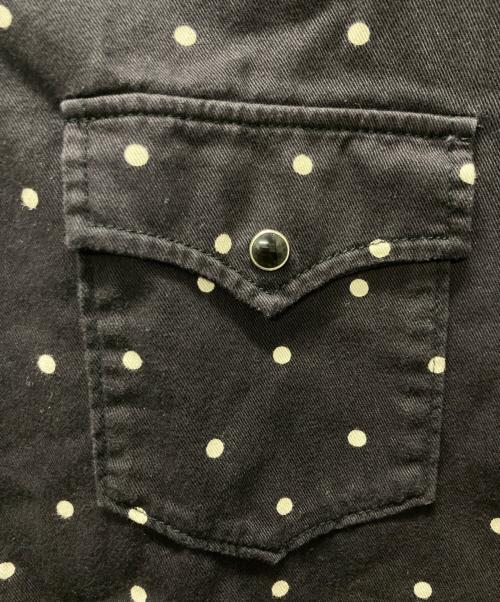 Saint Laurent Paris（サンローランパリ）Saint Laurent Paris (サンローランパリ) ドットウエスタンシャツ ネイビー サイズ:XSの古着・服飾アイテム