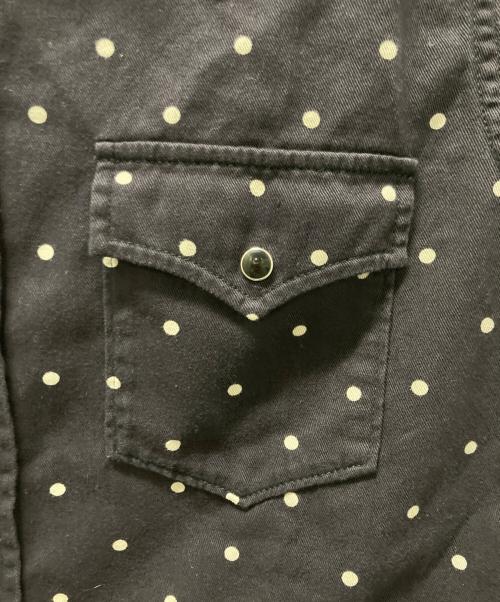 Saint Laurent Paris（サンローランパリ）Saint Laurent Paris (サンローランパリ) ドットウエスタンシャツ ネイビー サイズ:XSの古着・服飾アイテム