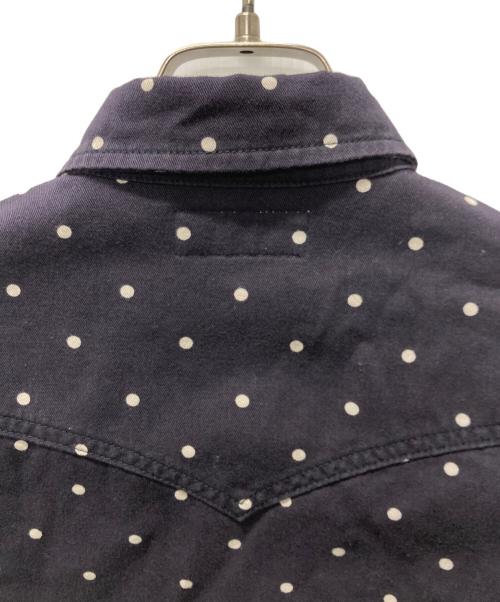 Saint Laurent Paris（サンローランパリ）Saint Laurent Paris (サンローランパリ) ドットウエスタンシャツ ネイビー サイズ:XSの古着・服飾アイテム