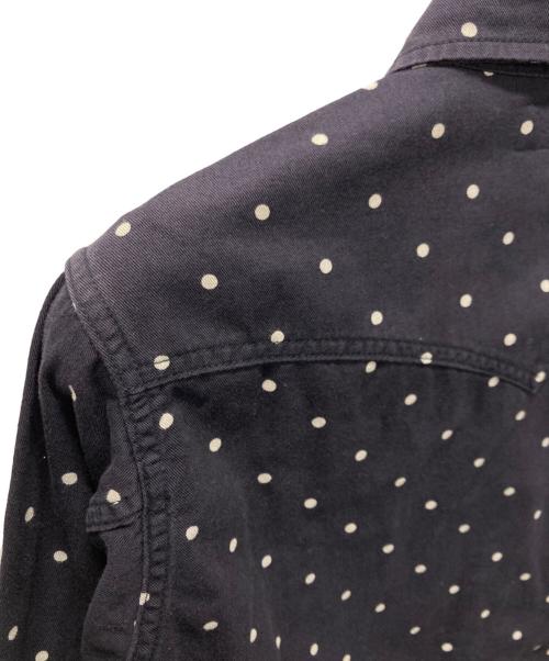 Saint Laurent Paris（サンローランパリ）Saint Laurent Paris (サンローランパリ) ドットウエスタンシャツ ネイビー サイズ:XSの古着・服飾アイテム
