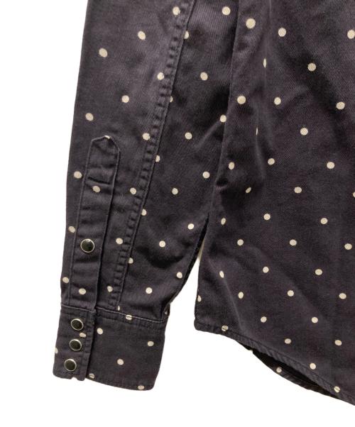 Saint Laurent Paris（サンローランパリ）Saint Laurent Paris (サンローランパリ) ドットウエスタンシャツ ネイビー サイズ:XSの古着・服飾アイテム