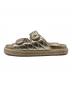 JIMMY CHOO (ジミーチュウ) キルティングレザーフラットサンダル ゴールド サイズ:38：8000円