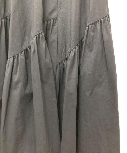 allureville（アルアバイル）allureville (アルアバイル) バイヤス切替ギャザースカート ブラック サイズ:Sの古着・服飾アイテム