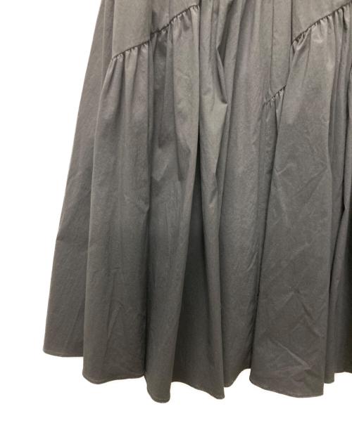 allureville（アルアバイル）allureville (アルアバイル) バイヤス切替ギャザースカート ブラック サイズ:Sの古着・服飾アイテム