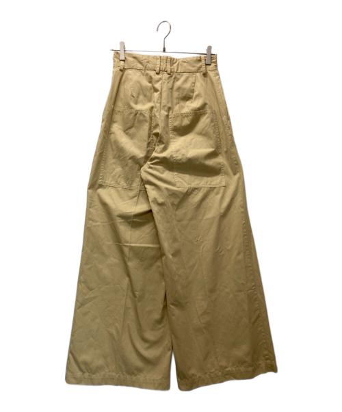BRILL（ブリル）BRILL (ブリル) コットンタックワイドパンツ イエロー サイズ:36の古着・服飾アイテム