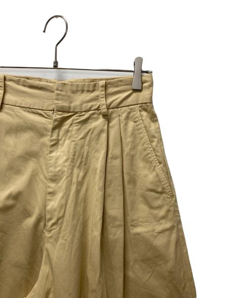 BRILL（ブリル）BRILL (ブリル) コットンタックワイドパンツ イエロー サイズ:36の古着・服飾アイテム