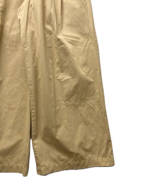 BRILL（ブリル）BRILL (ブリル) コットンタックワイドパンツ イエロー サイズ:36の古着・服飾アイテム