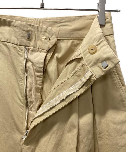 BRILL（ブリル）BRILL (ブリル) コットンタックワイドパンツ イエロー サイズ:36の古着・服飾アイテム