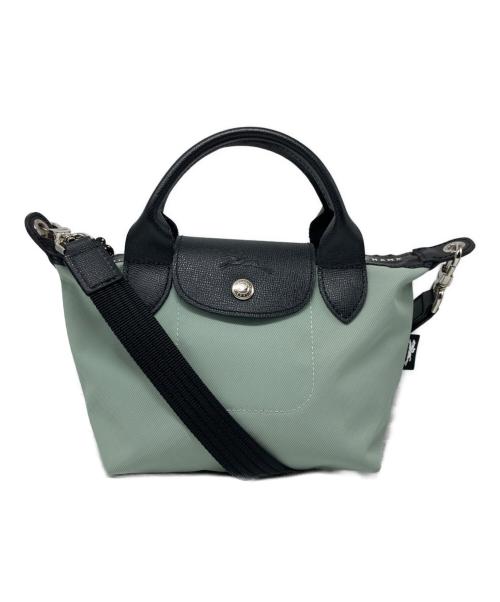 LONGCHAMP（ロンシャン）LONGCHAMP (ロンシャン) ル プリアージュ エナジー XS トップハンドルバッグ 黄緑×ブラックの古着・服飾アイテム