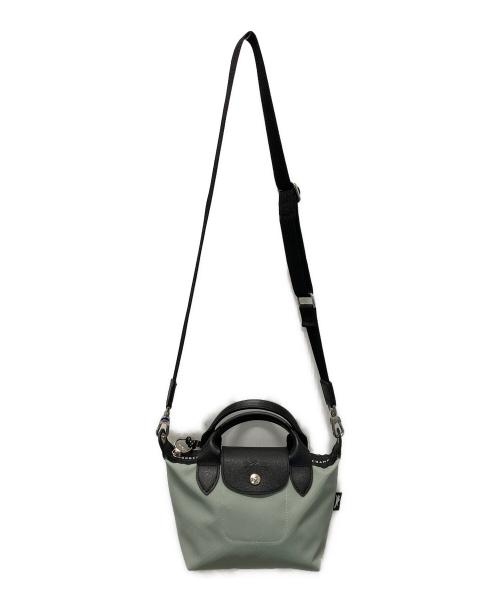 LONGCHAMP（ロンシャン）LONGCHAMP (ロンシャン) ル プリアージュ エナジー XS トップハンドルバッグ 黄緑×ブラックの古着・服飾アイテム