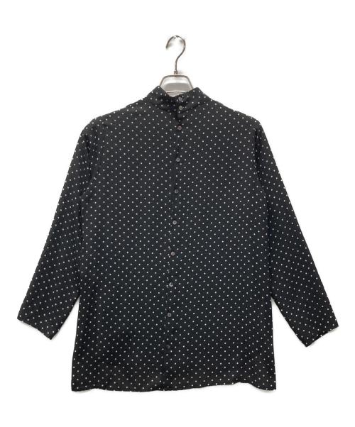 BEARDSLEY（ビアズリー）BEARDSLEY (ビアズリー) ドットハイネックブラウス ブラック サイズ:FREEの古着・服飾アイテム