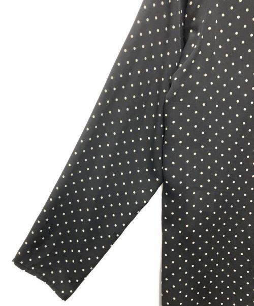 BEARDSLEY（ビアズリー）BEARDSLEY (ビアズリー) ドットハイネックブラウス ブラック サイズ:FREEの古着・服飾アイテム