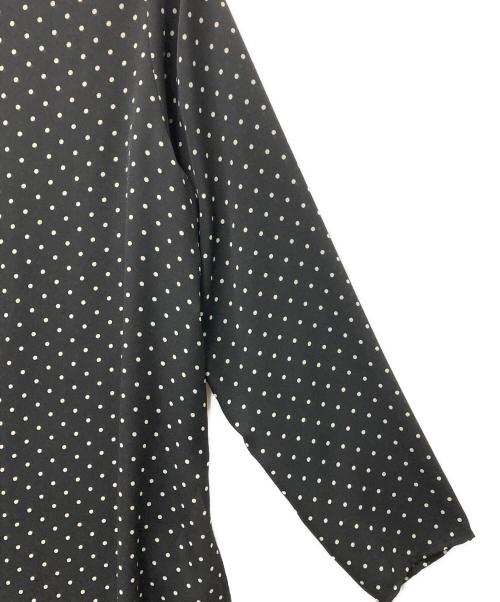 BEARDSLEY（ビアズリー）BEARDSLEY (ビアズリー) ドットハイネックブラウス ブラック サイズ:FREEの古着・服飾アイテム