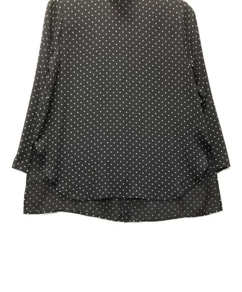 BEARDSLEY（ビアズリー）BEARDSLEY (ビアズリー) ドットハイネックブラウス ブラック サイズ:FREEの古着・服飾アイテム