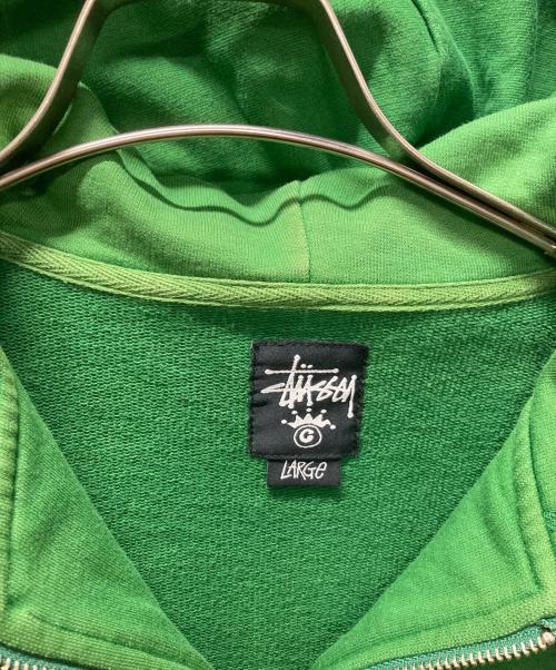 stussy（ステューシー）stussy (ステューシー) ジップパーカー グリーン サイズ:Lの古着・服飾アイテム