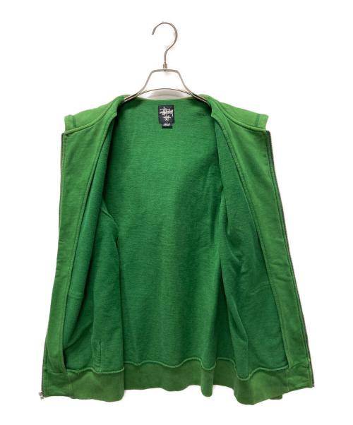 stussy（ステューシー）stussy (ステューシー) ジップパーカー グリーン サイズ:Lの古着・服飾アイテム