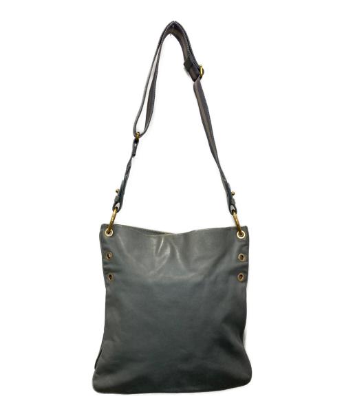 BALLY（バリー）BALLY (バリー) レザーショルダーバッグ ブルーの古着・服飾アイテム