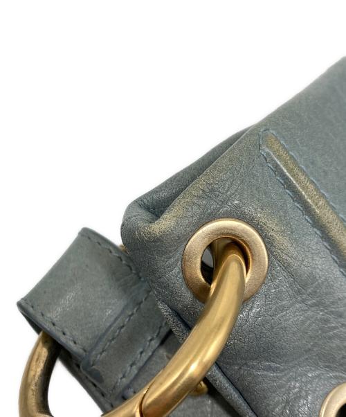 BALLY（バリー）BALLY (バリー) レザーショルダーバッグ ブルーの古着・服飾アイテム