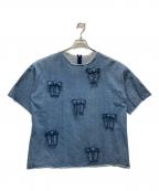 POPPYポピー）の古着「MANY RIBBON DENIM TOPS」｜インディゴ