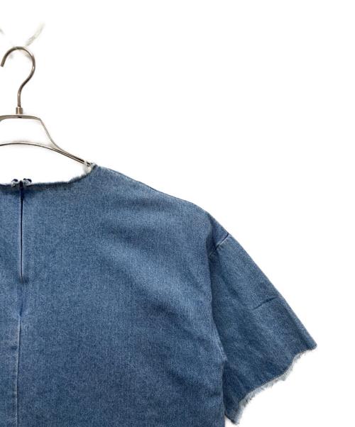 POPPY（ポピー）POPPY (ポピー) MANY RIBBON DENIM TOPS インディゴ サイズ:Freeの古着・服飾アイテム